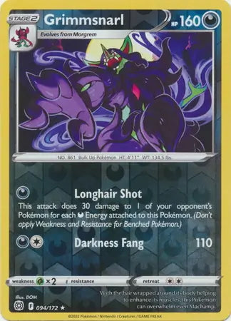 Brilliant Stars Grimmsnarl #94/172 reverse holo